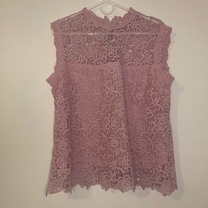 Lilac Lace Top